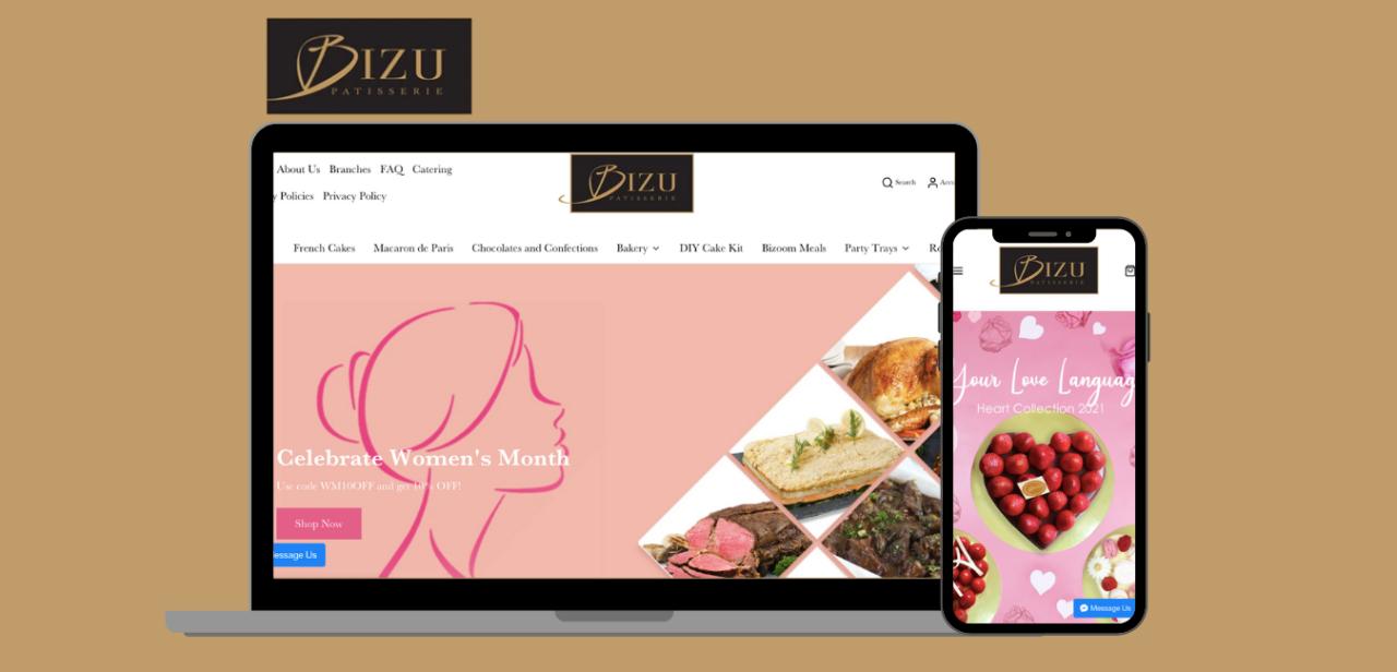 Bizu online ordering website
