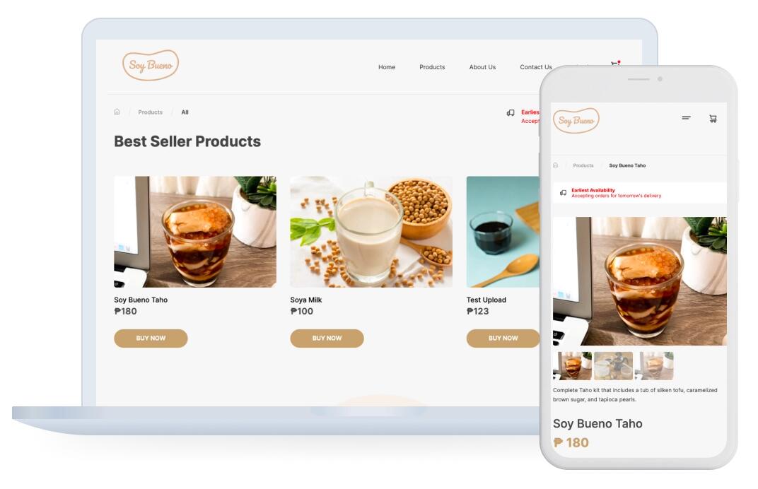 Soybueno e-commerce website